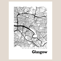 Glasgow Stadtkarte Eckig & Rund