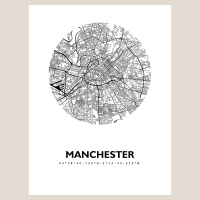 Manchester Map Black & White