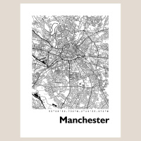 Manchester Map Black & White