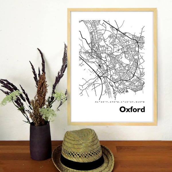 Oxford Map Black & White