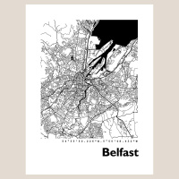 Belfast Map Black & White