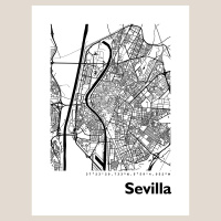 Sevilla Map Black & White