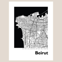 Beirut Stadtkarte rund & eckig