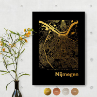 Nijmegen City Map Black & Angular