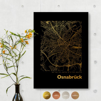 Osnabrueck City Map Black & Angular