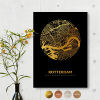 Rotterdam Black Map rund