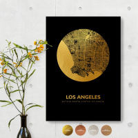 Los Angeles Black Map rund