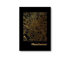Manchester Black Map eckig