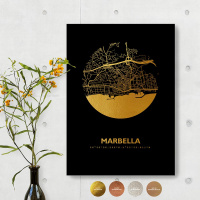 Marbella Black Map rund