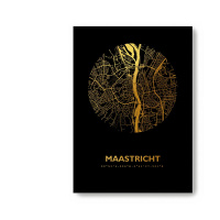 Maastricht Black Map rund