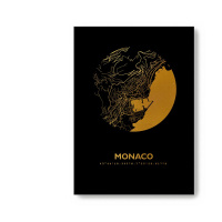 Monaco Black Map rund