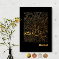 Bristol Black Map eckig