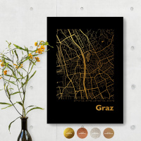 Graz City Map Black & Angular
