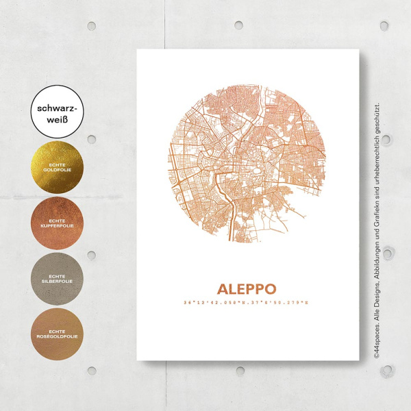 Aleppo Karte Rund