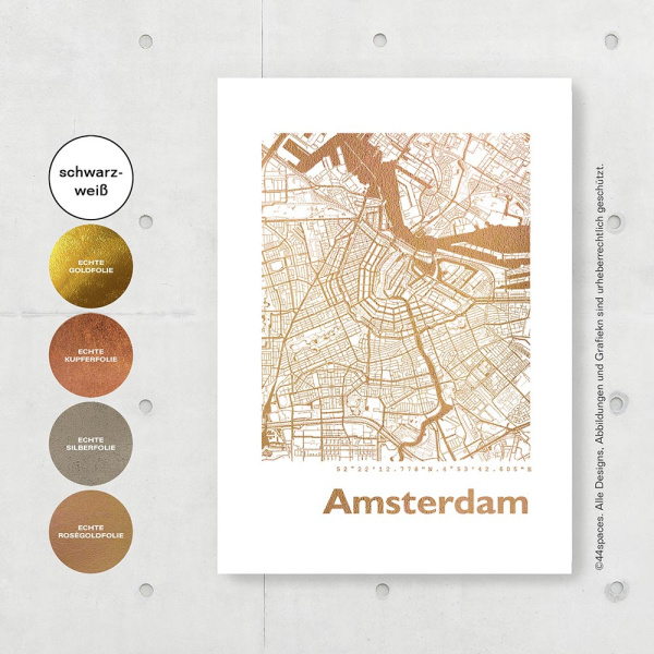 Amsterdam Karte Eckig