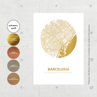 Barcelona Karte Rund