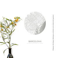 Barcelona Map circle
