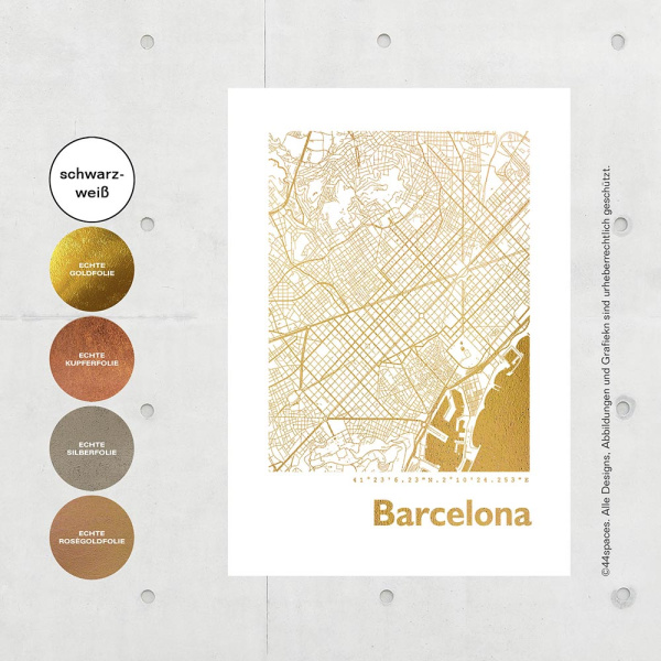 Barcelona Karte Eckig