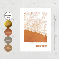 Brighton Karte Eckig
