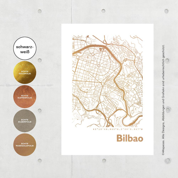 Bilbao Karte Eckig
