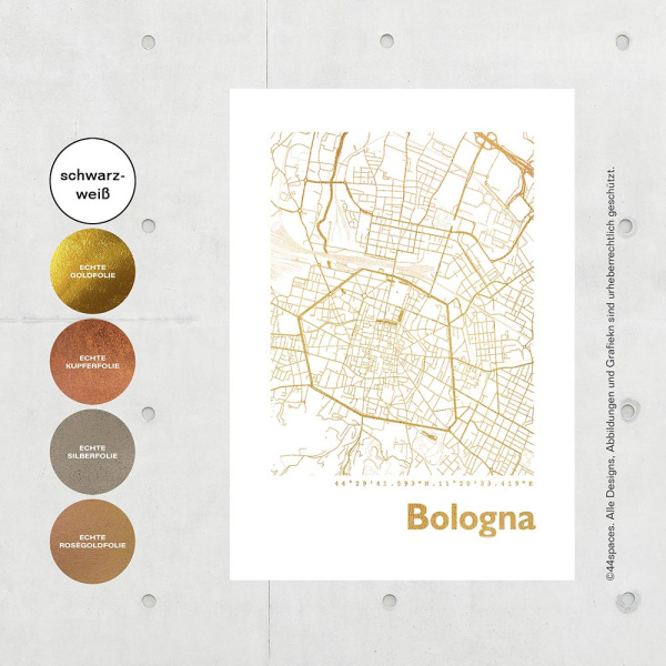Bologna Karte Eckig