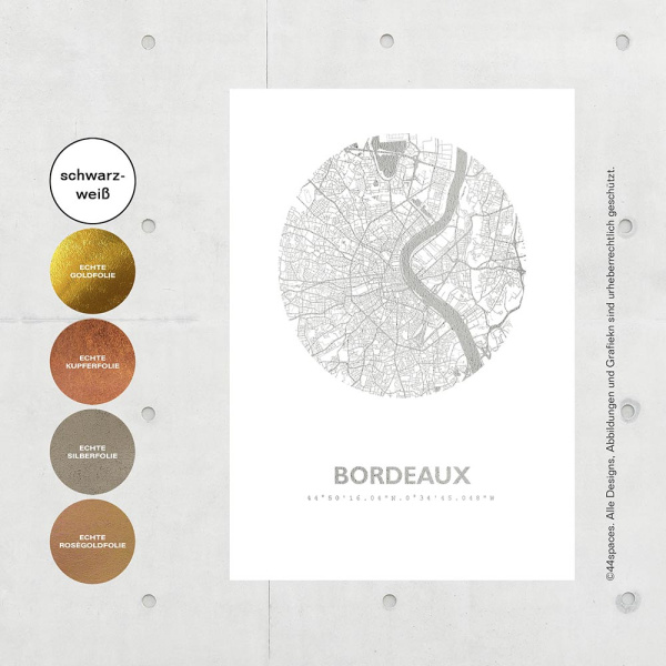Bordeaux Map circle