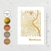 Bordeaux Karte Eckig