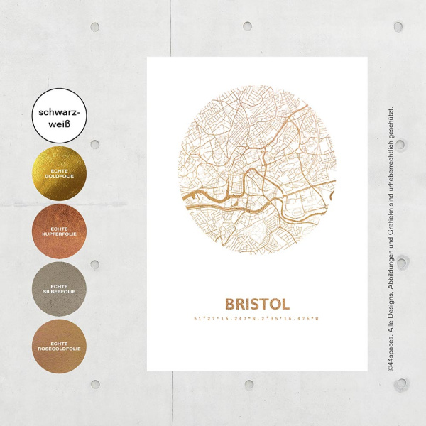 Bristol Karte Rund