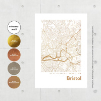 Bristol Karte Eckig