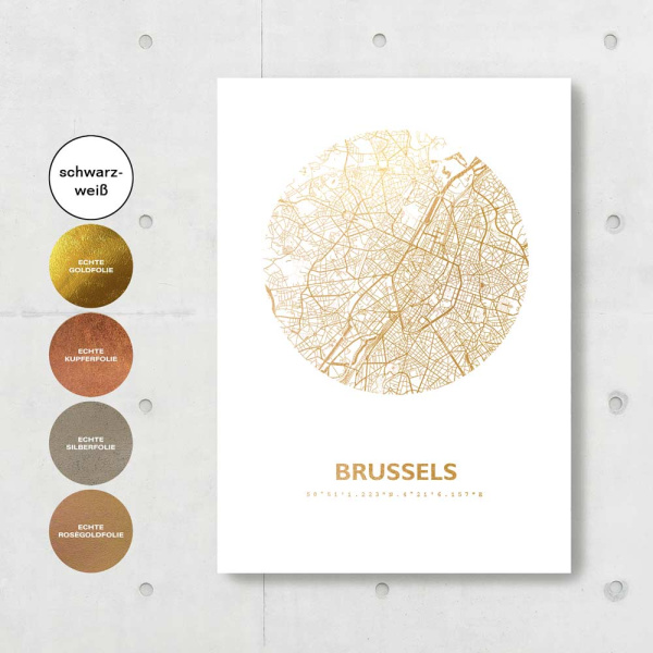 Brüssel Karte Rund
