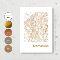 Damaskus Karte Eckig