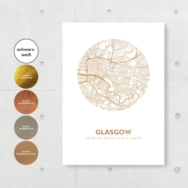 Glasgow Map circle