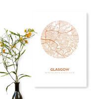 Glasgow Karte Rund