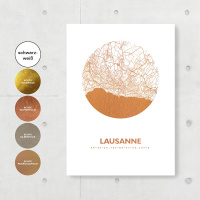 Lausanne Karte Rund