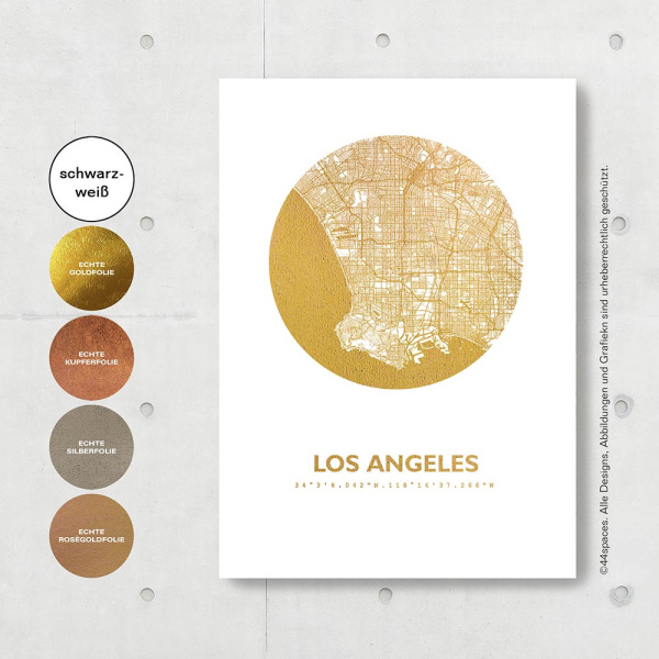 Los Angeles Map circle