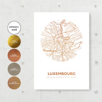 Luxemburg Karte Rund