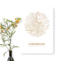 Luxemburg Karte Rund