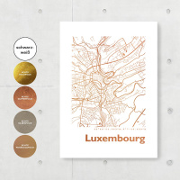 Luxemburg Karte Eckig
