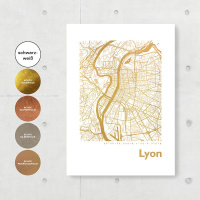 Lyon Karte Eckig