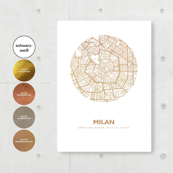 Mailand Map circle