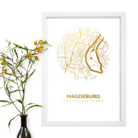 Magdeburg Karte Rund