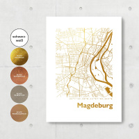 Magdeburg Karte Eckig