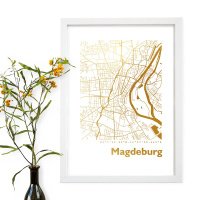 Magdeburg Karte Eckig