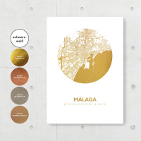 Malaga Karte Rund