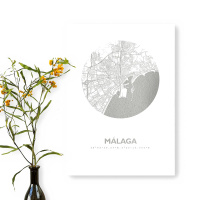 Malaga Karte Rund