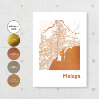 Malaga Karte Eckig