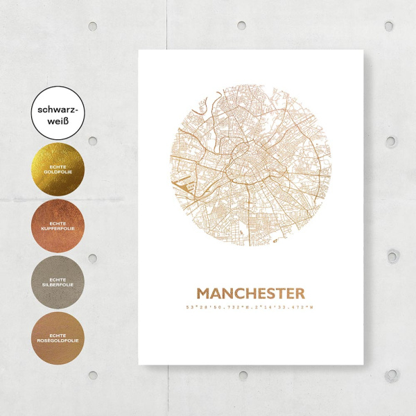 Manchester Map circle