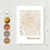 Manchester Karte Eckig