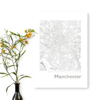 Manchester Karte Eckig