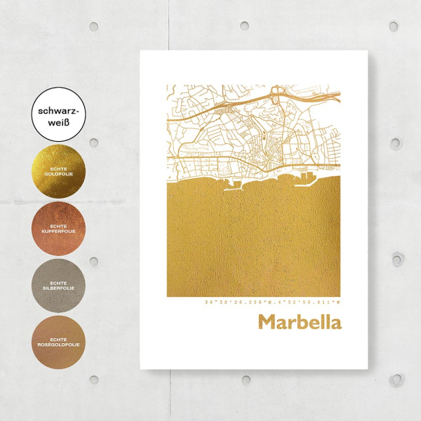 Marbella Karte Eckig